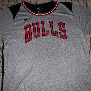 Nike Chicago Bulls Gray Red And Black ShirtsSizeXL